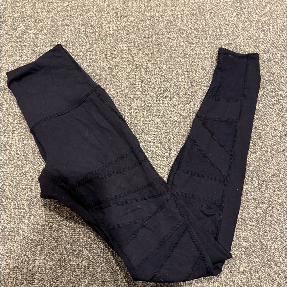 lululemon athletica Black mesh detailing Leggings